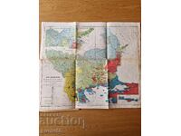 Original ethnographic map of Bulgaria and the Balkans 1862