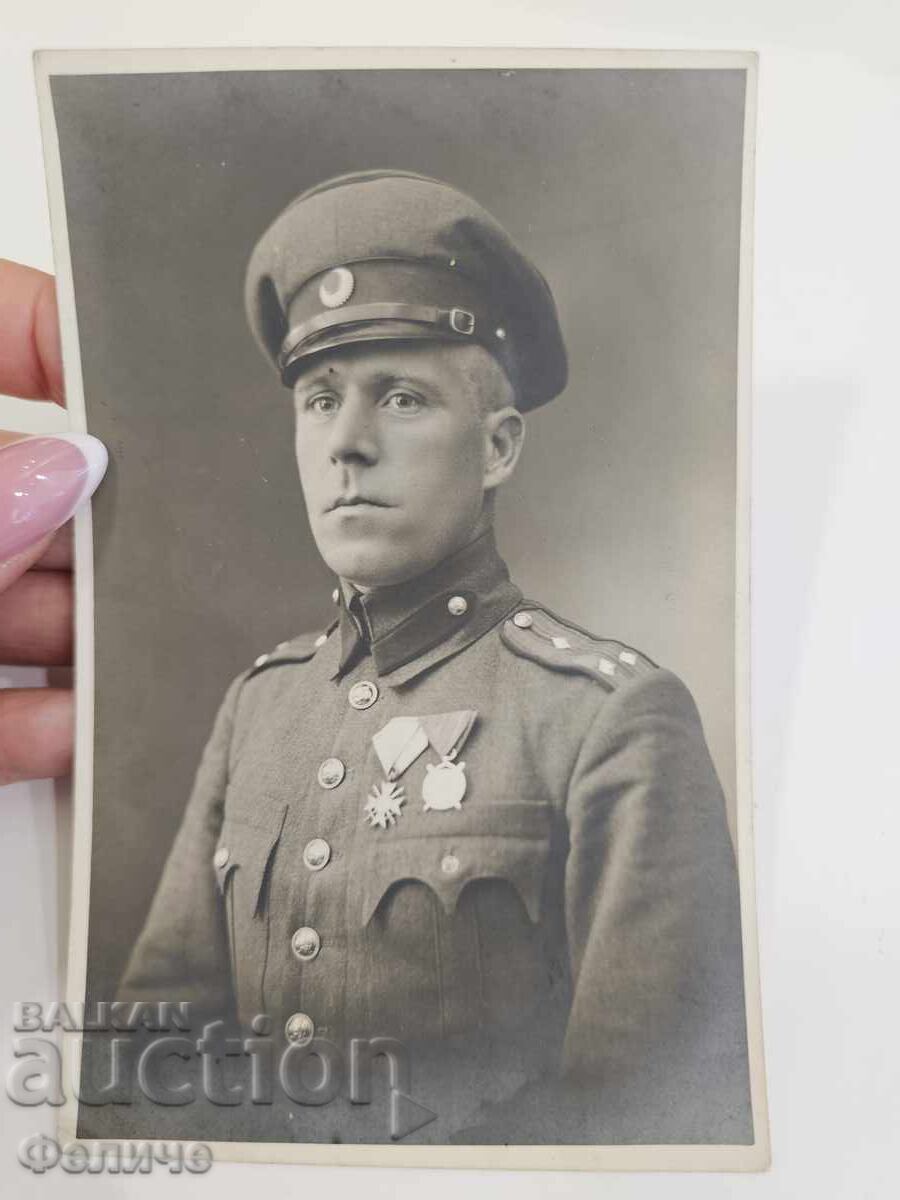 Licitație Carte poștală foto militară bulgară regală - Căpitan