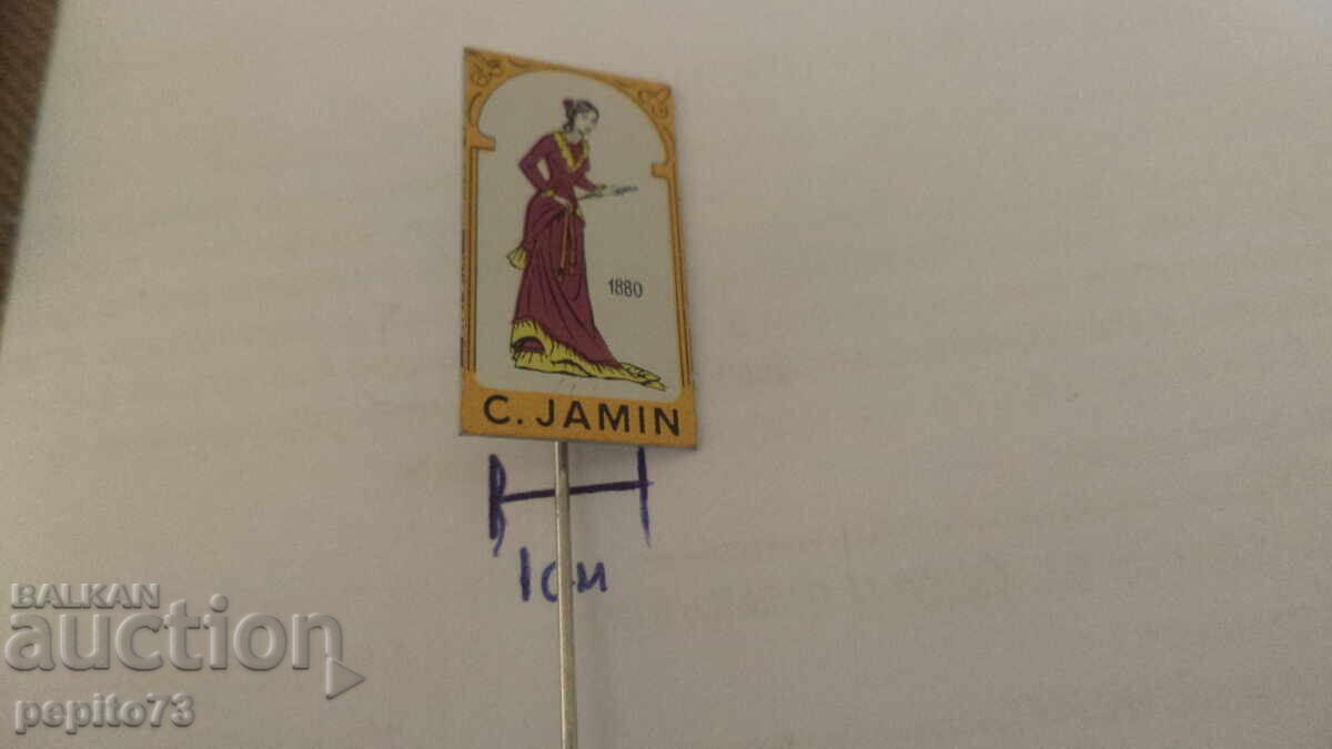 Licitație Insigna publicitară, C. Jamin, marcă de produse zaharoase