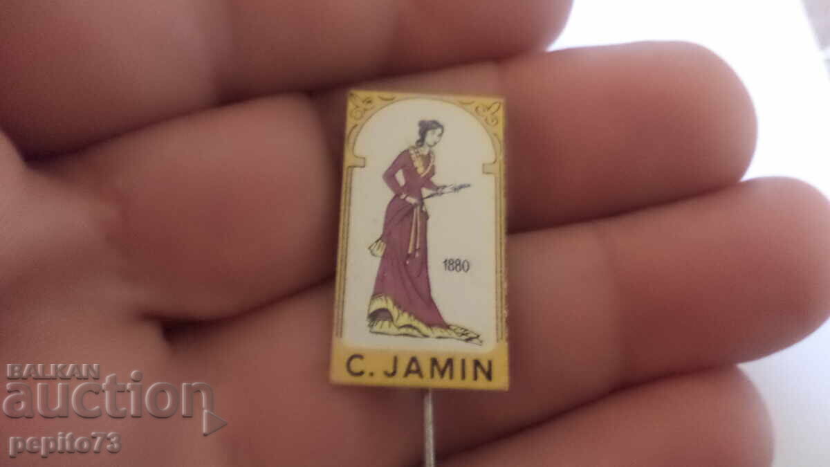 значка рекламна ,C. Jamin,марка захарни изделия