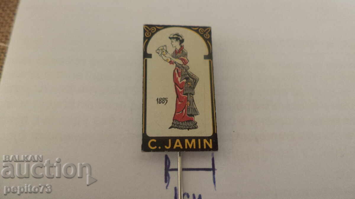 Insigna publicitară, C. Jamin, marcă de produse zaharoase