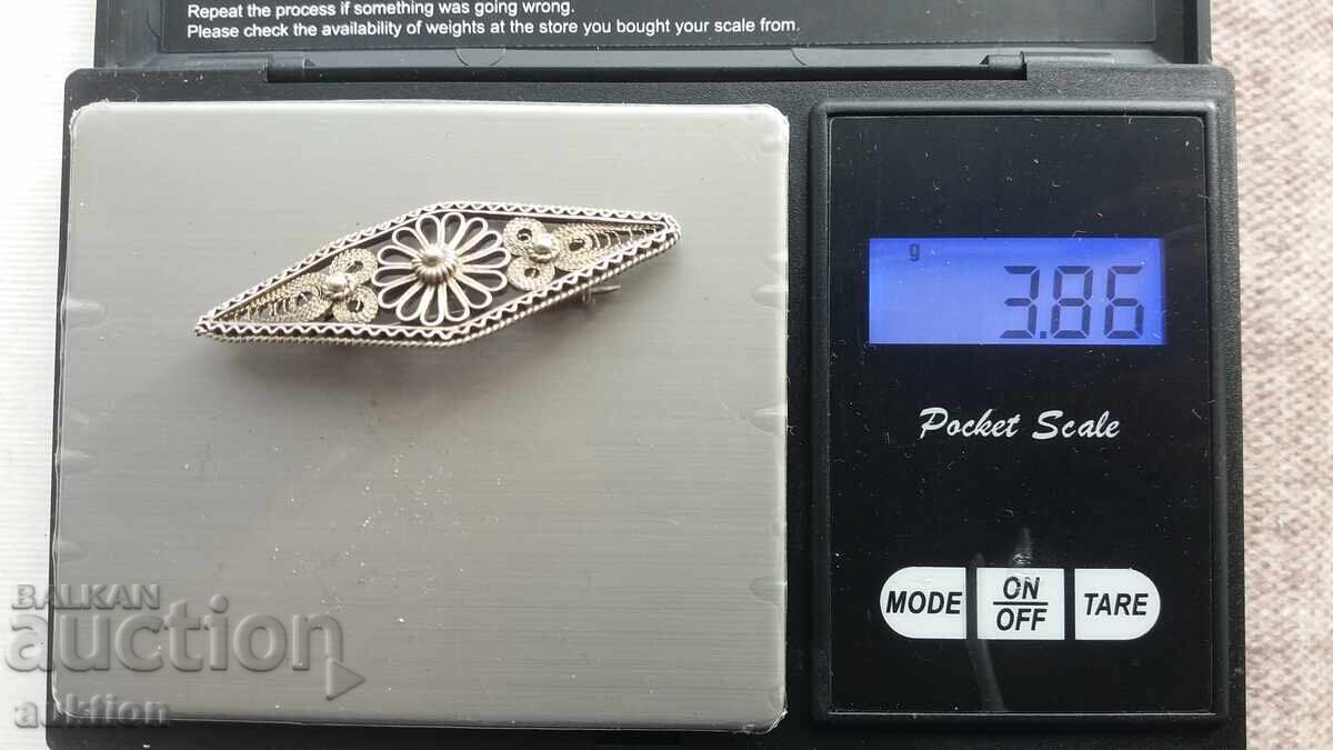 FILIGRAN - BROȘĂ DIN ARGINT - 3,86 GR - 7