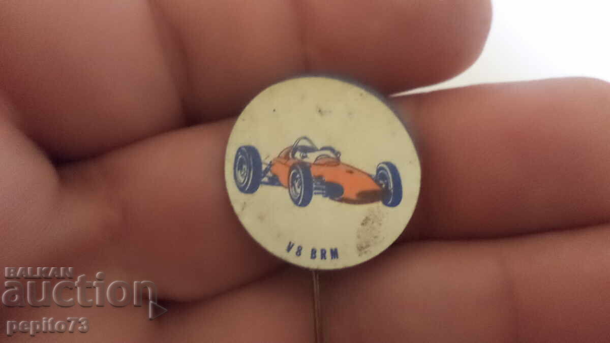 Insigna publicitară, V8 BRM, marcă auto Insigna publicitară, V8 BRM, marcă auto