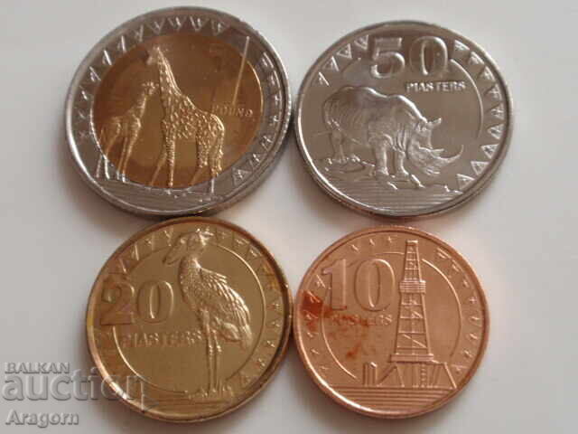 Lot of 4 South Sudan coins 2015; South Sudan