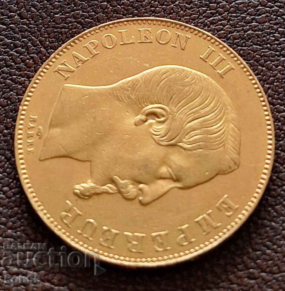 Livrarea 50 franci aur 1857 Napoleon al III-lea