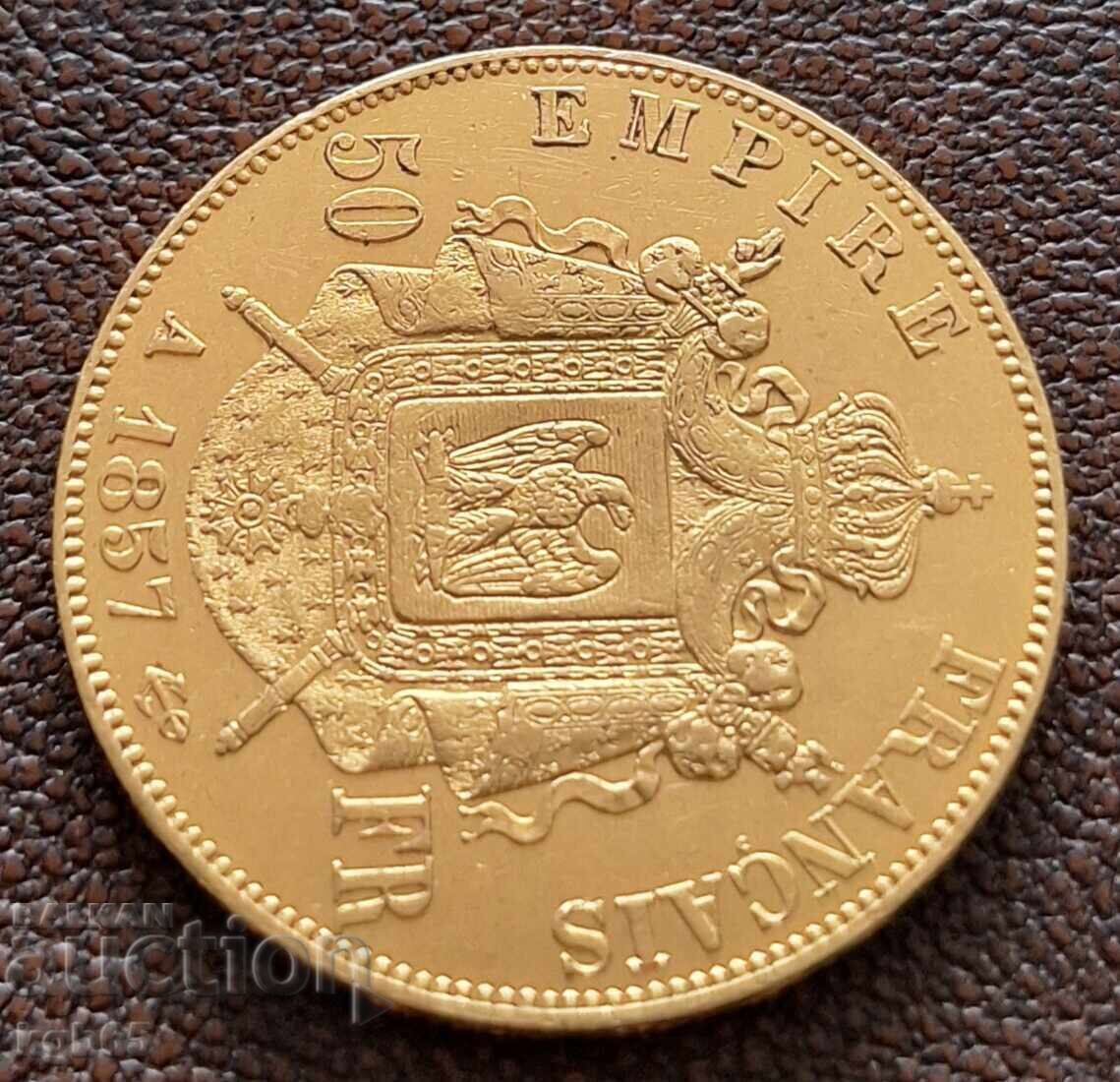 50 франка злато 1857 г. Наполеон III - 6