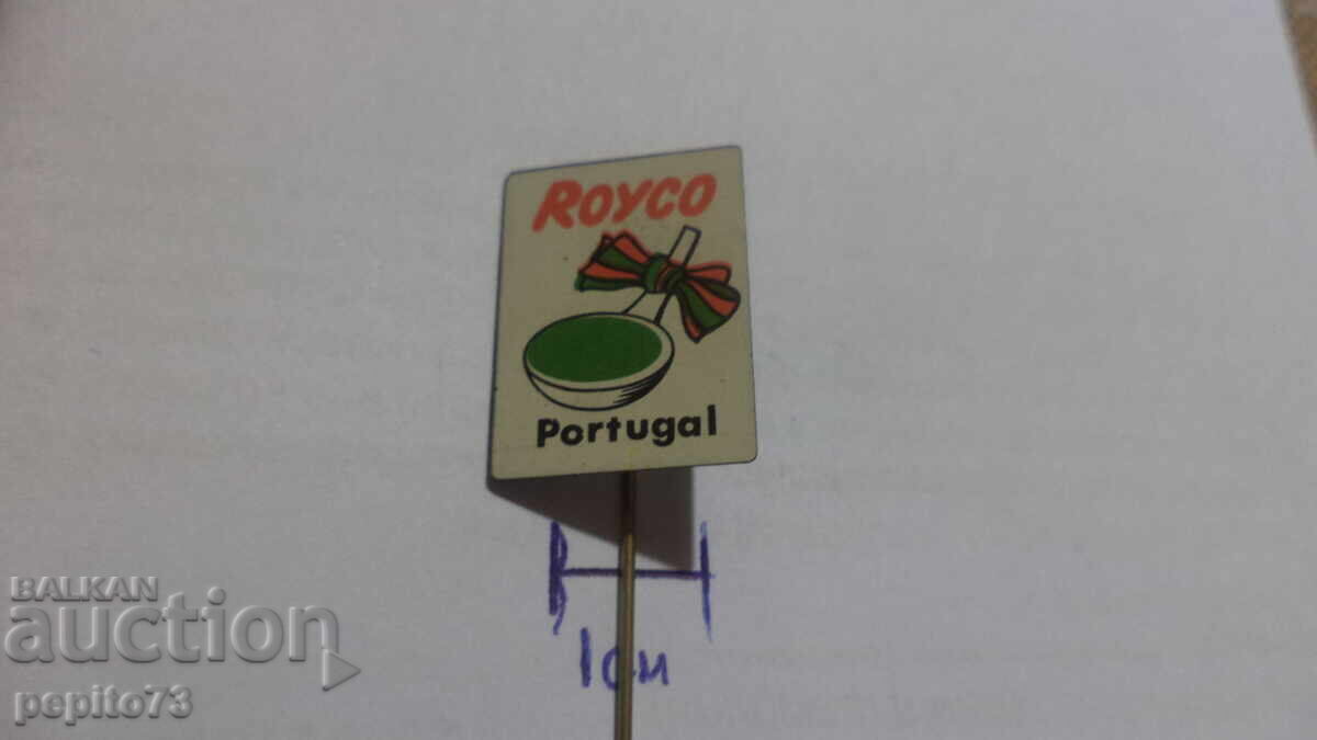 Auction  Advertising badge, ROYCO, brand of instant soups