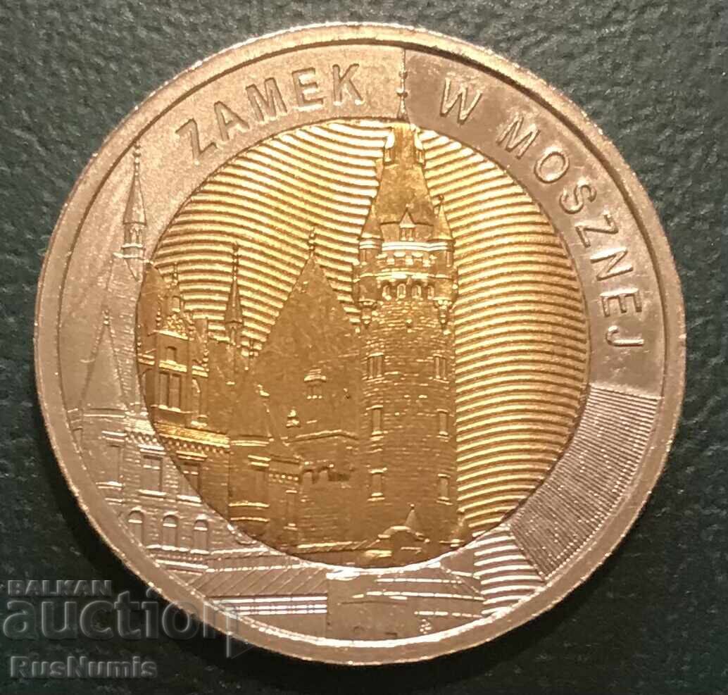 Poland .5 Zloty 2022. Moszna Castle
