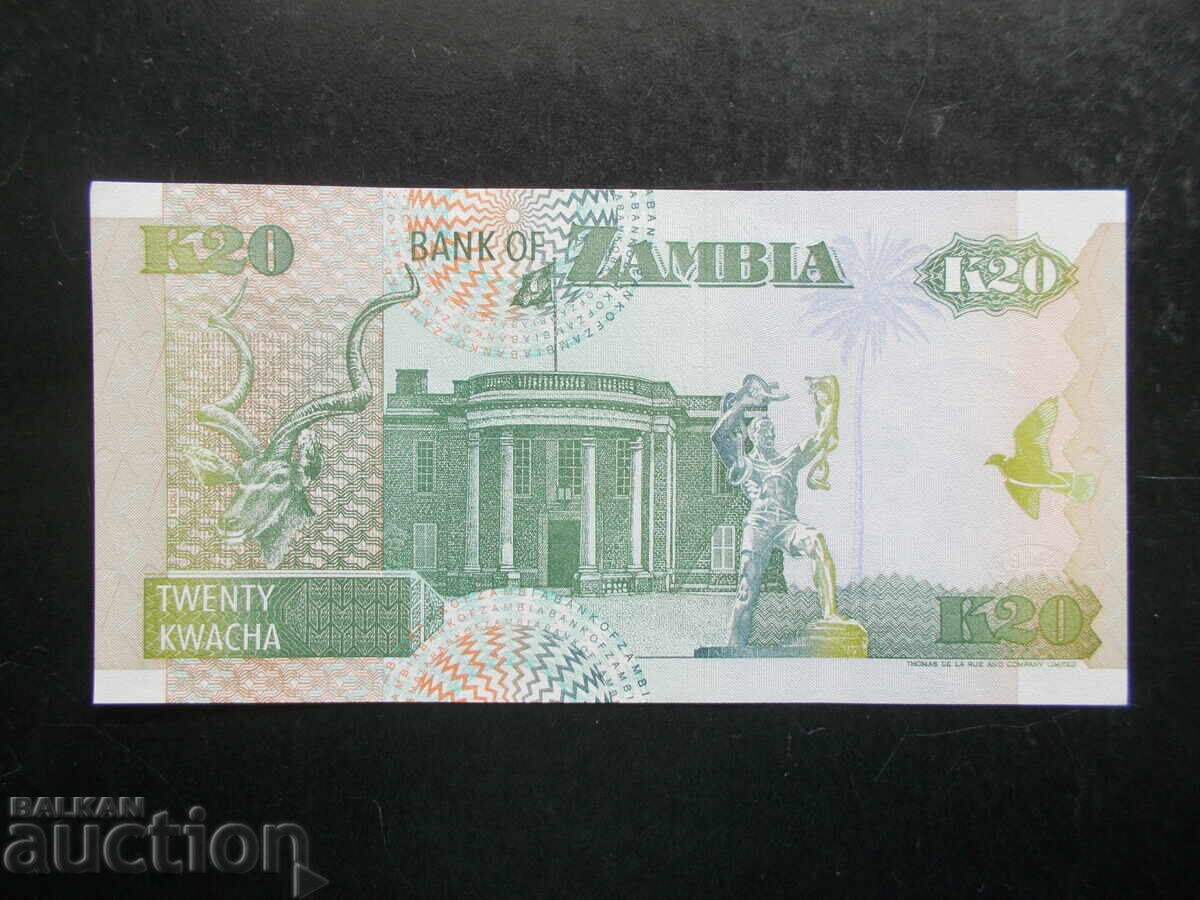 ZAMBIA, 20 kwacha, 1992, UNC cu preț € 0.99 | 1.94 BGN