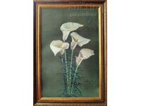 Картина, цветя, худ. Димитър Онбешев (1906-1973)