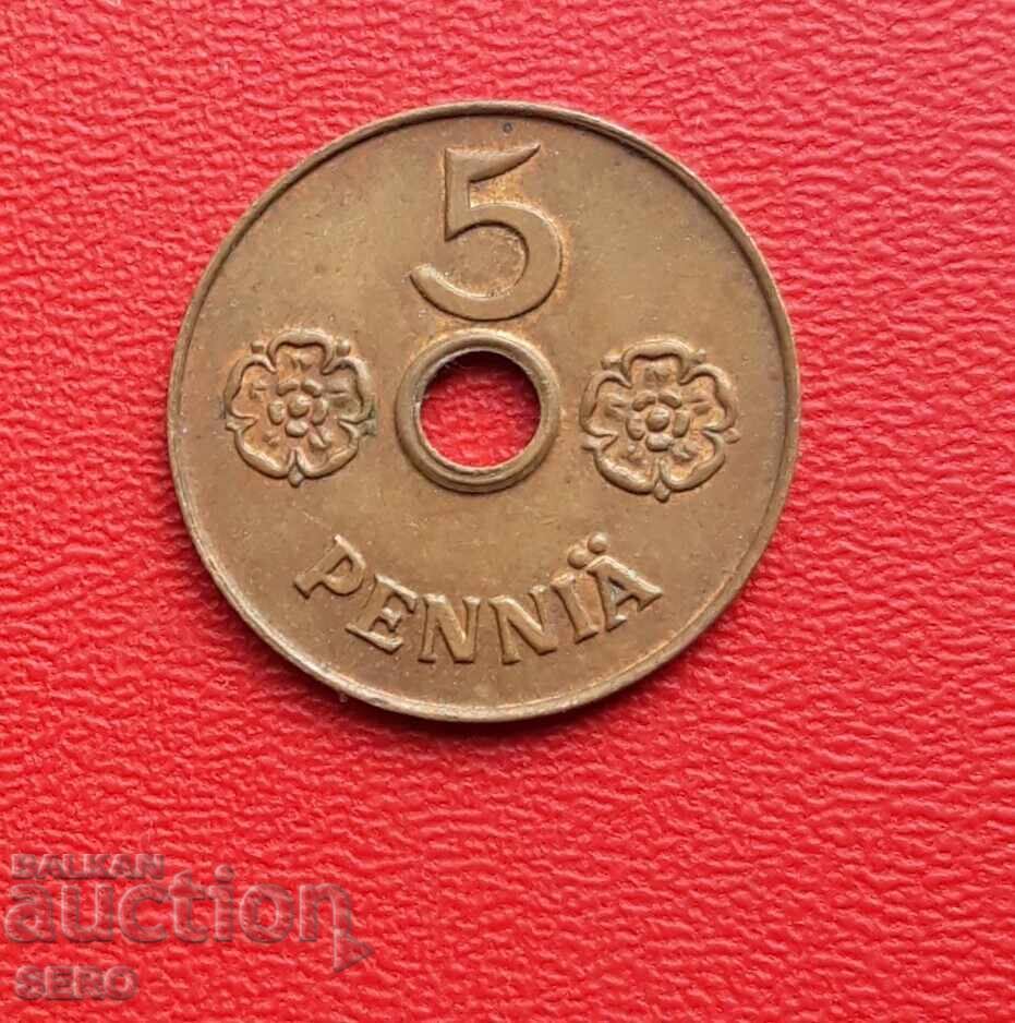 Finland - 5 Penniä 1941 - Extremely Fine Condition