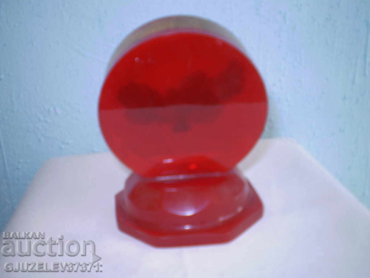 Veche rară minereu unic în lucit roșu cu minereu încorporat - 5