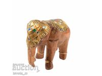 Дървена фигурка  ръчно изработена скулптура на слон