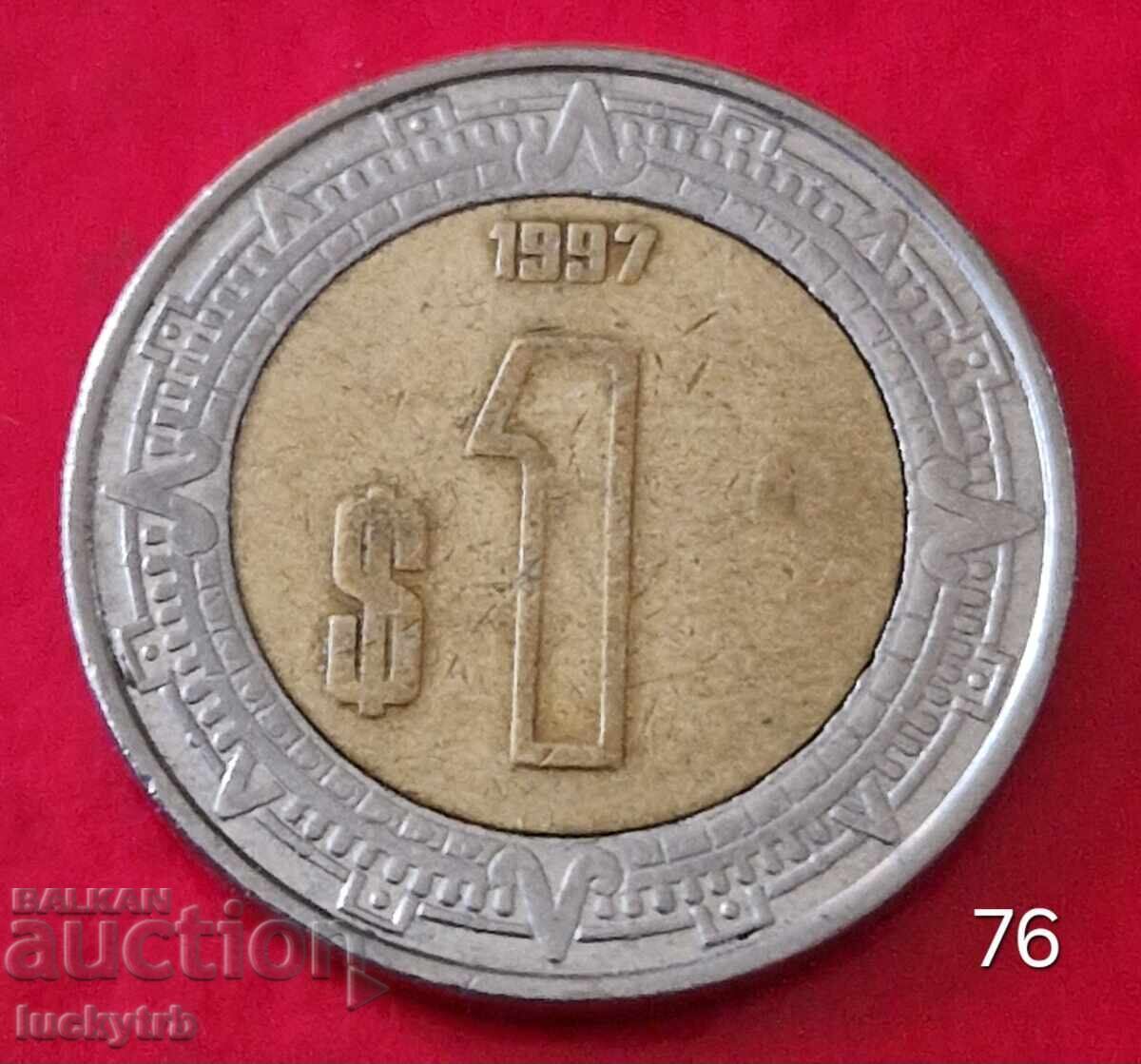 1 песо 1997 - Мексико