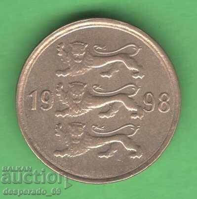 (¯`'•.¸ 10 cenți 1998 ESTONIA ¸.•'´¯) cu preț € 0.40 | 0.78 BGN