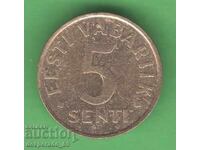 (¯`'•.¸ 5 cenți 1995 ESTONIA ¸.•'´¯)