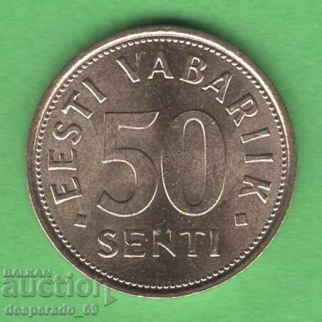 (¯`'•.¸ 50 cenți 2007 ESTONIA UNC- ¸.•'´¯)