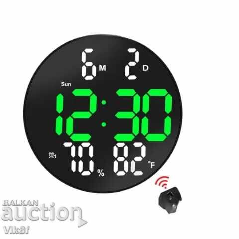 Glowing LED Clock with Date, Temperature, and Humidity DS-3813L