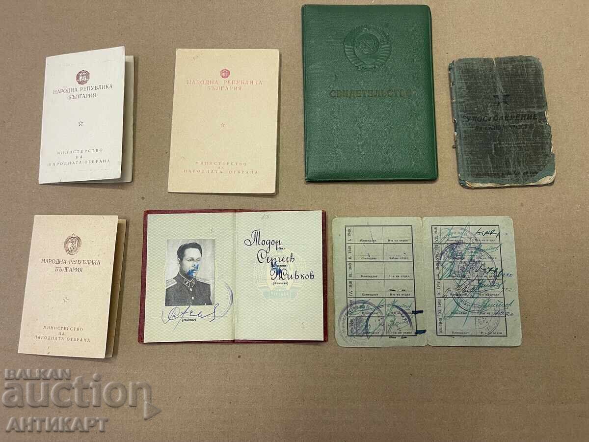 7 документа за БГ комунистически военни медали  и др Живков с цена € 20.00 | 39.12 лв.
