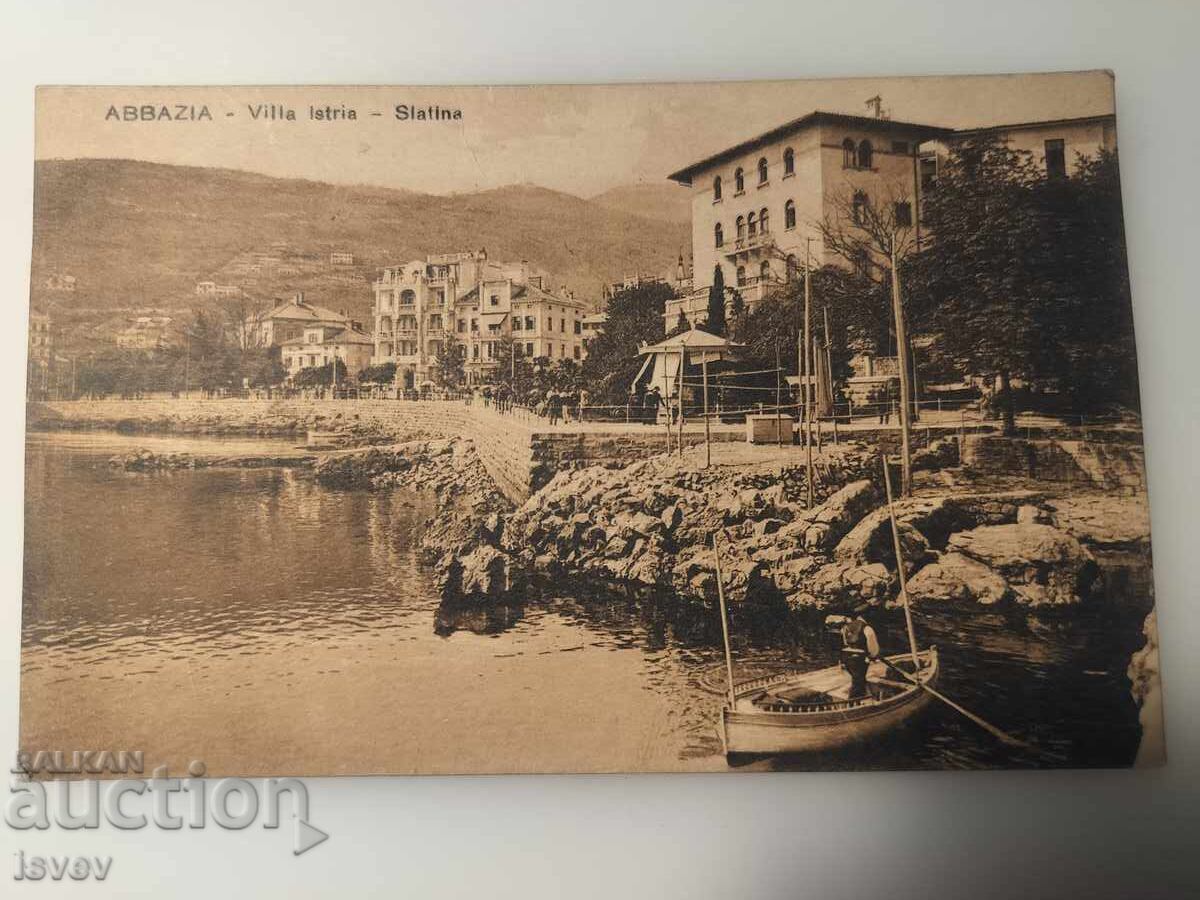 Δημοπρασία Παλιά ταχυδρομική κάρτα από Abbazia, Opatija Κροατία 1923