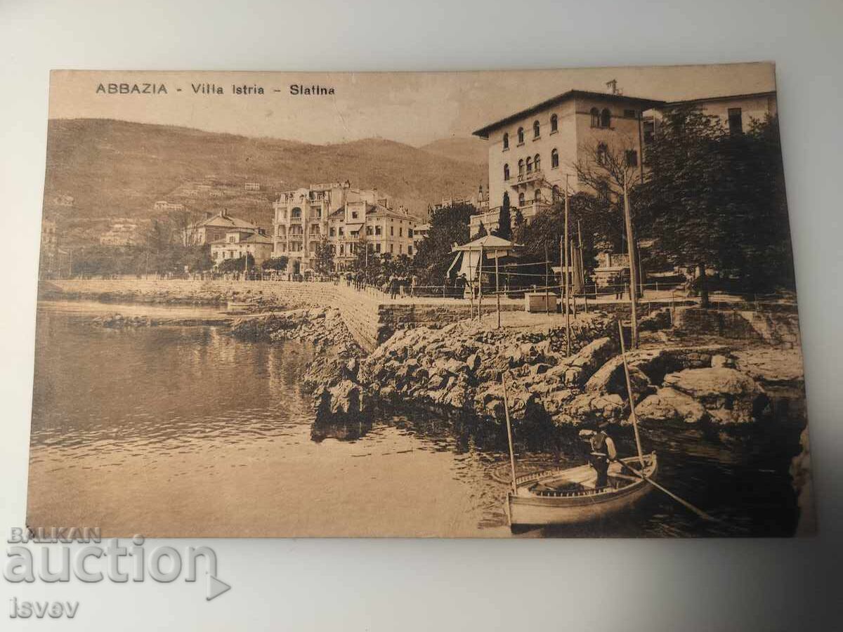 Παλιά ταχυδρομική κάρτα από Abbazia, Opatija Κροατία 1923