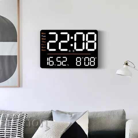 Аукцион Цифров стенен часовник  Часовник с голям дисплей  X6636