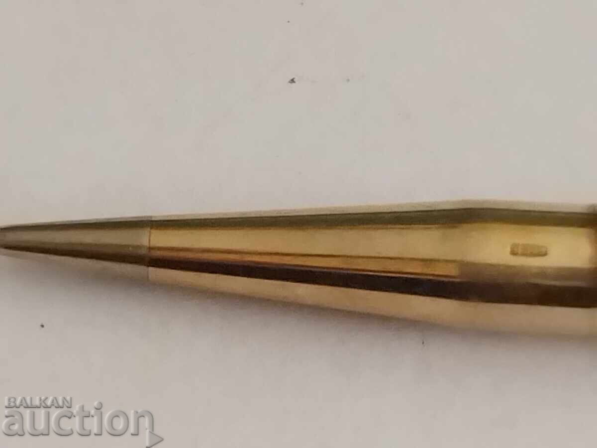 Gold pencil marked 375 - 9k gold 1930 20.6 grams -40% - 6