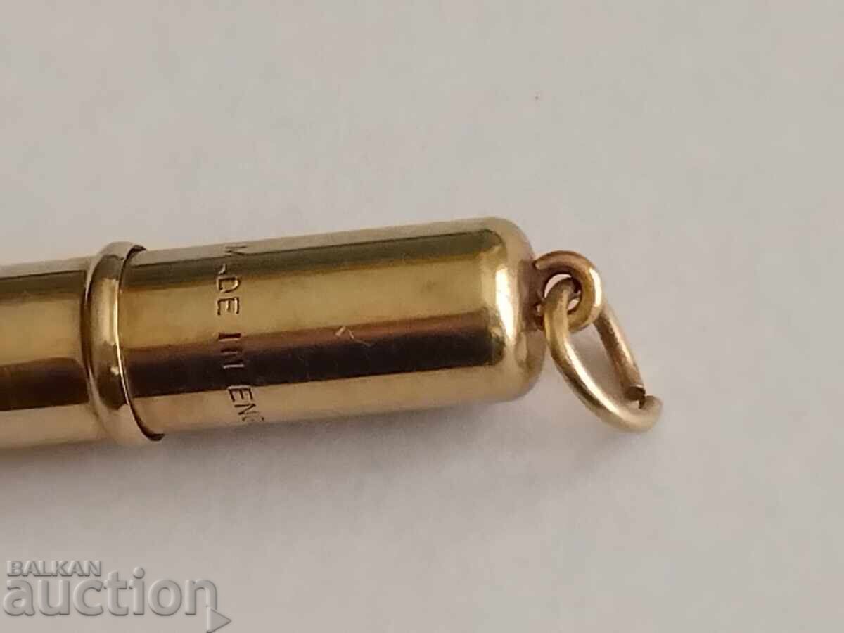Gold pencil marked 375 - 9k gold 1930 20.6 grams -40% - 7