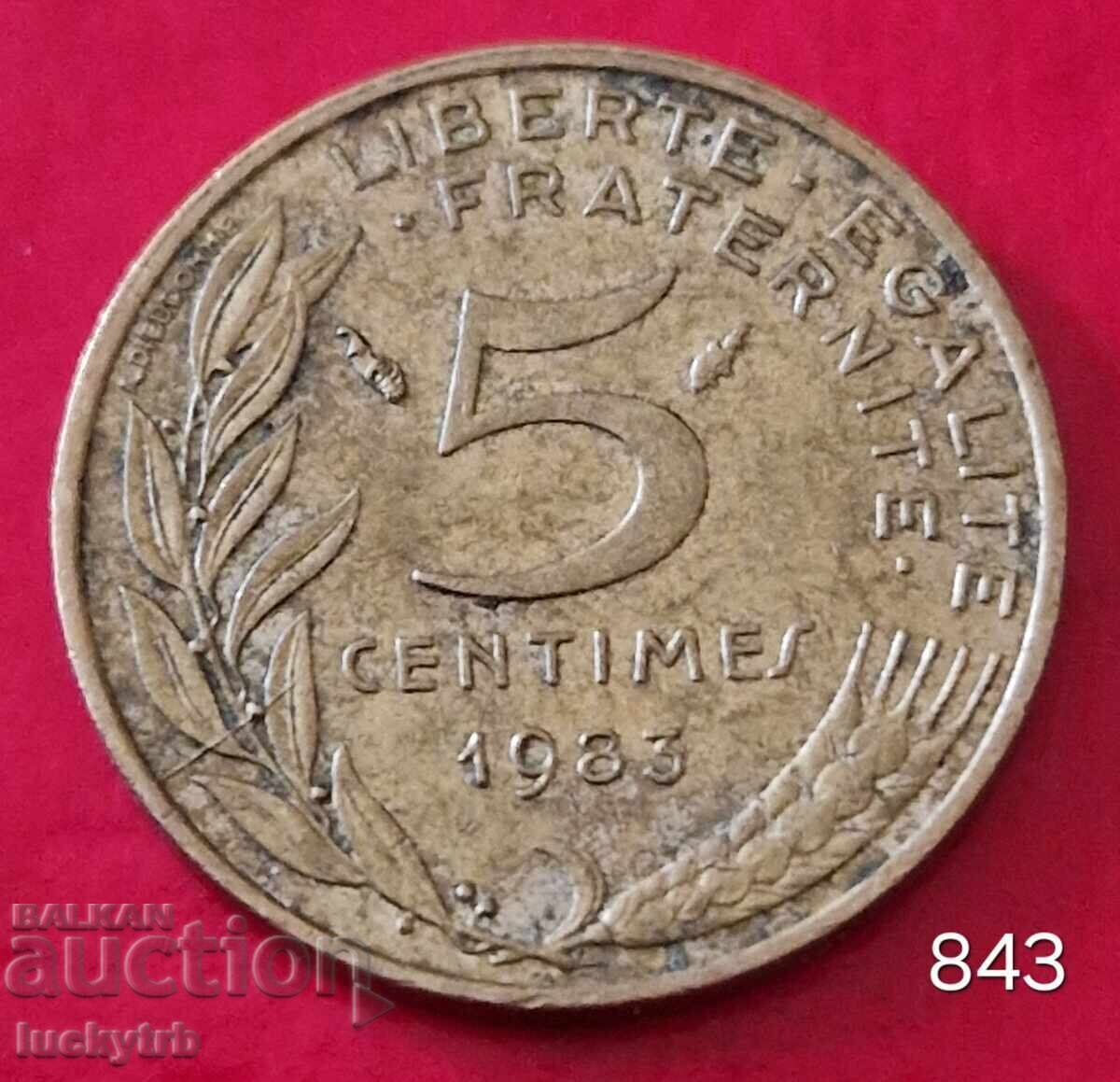 5 centimes 1983 - Franta