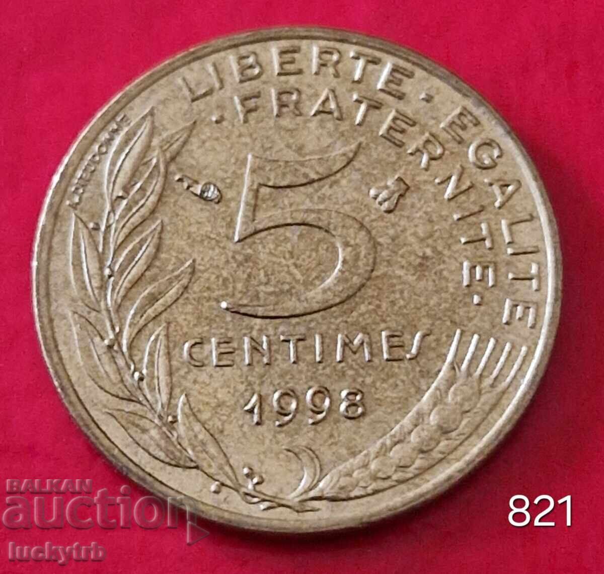 5 λεπτά 1998 - Γαλλία 5 λεπτά 1998 - Γαλλία