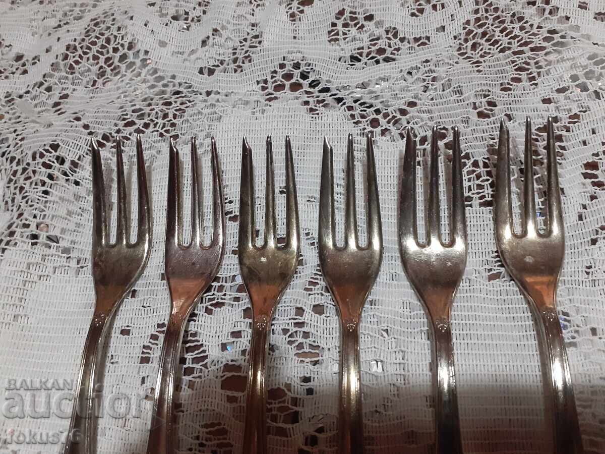 Παράδοση Παλιά, ασημένια αντίκες μαχαιροπήρουνα, 6 τμχ, με σήμανση