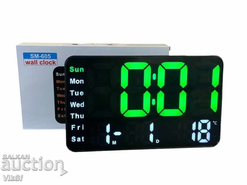 Ψηφιακό ρολόι τοίχου/τραπεζιού SM-605