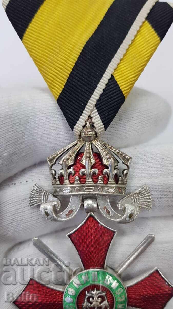 Licitație Ordinul Țarist Bulgar pentru Merit Militar 5 st. cu coroană Licitație Ordinul Țarist Bulgar pentru Merit Militar 5 st. cu coroană