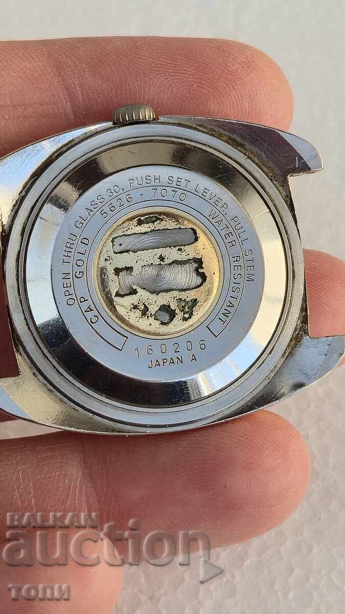 SEIKO AUTOMATIC KS JAPAN РЯДЪК РАБОТИ ЗЛАТНА ЧАПКА 14 К. БЗЦ - 5
