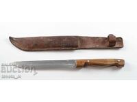 Μαχαίρι αντίκα με δερμάτινο χερούλι