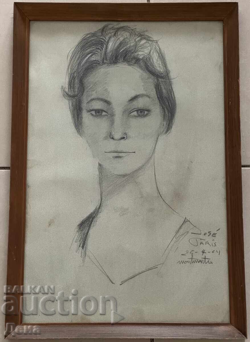 Desen maestru 1964, Paris, Montmartre Desen maestru 1964, Paris, Montmartre