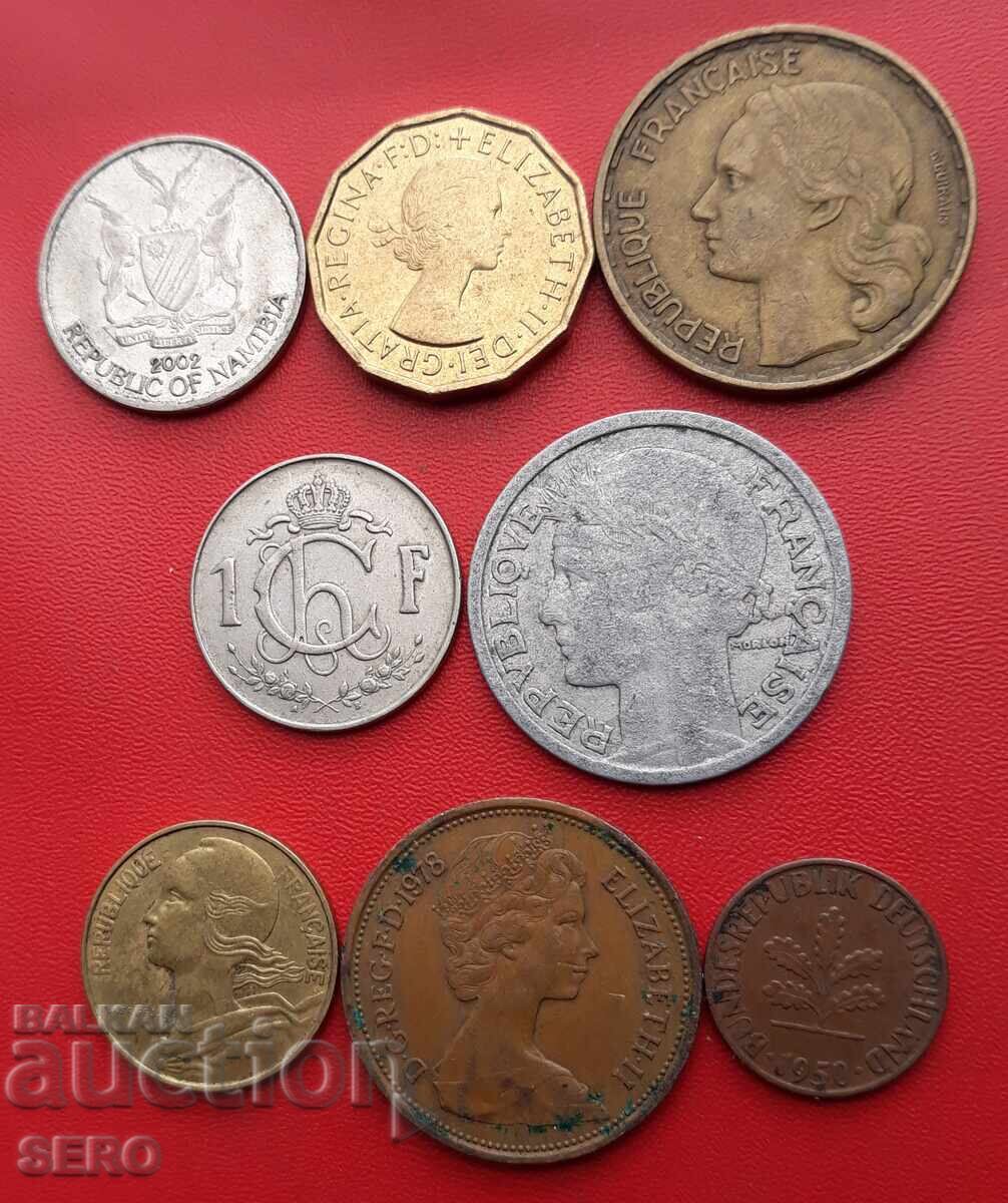 Lot mixt de 8 monede cu preț € 0.60 | 1.17 BGN
