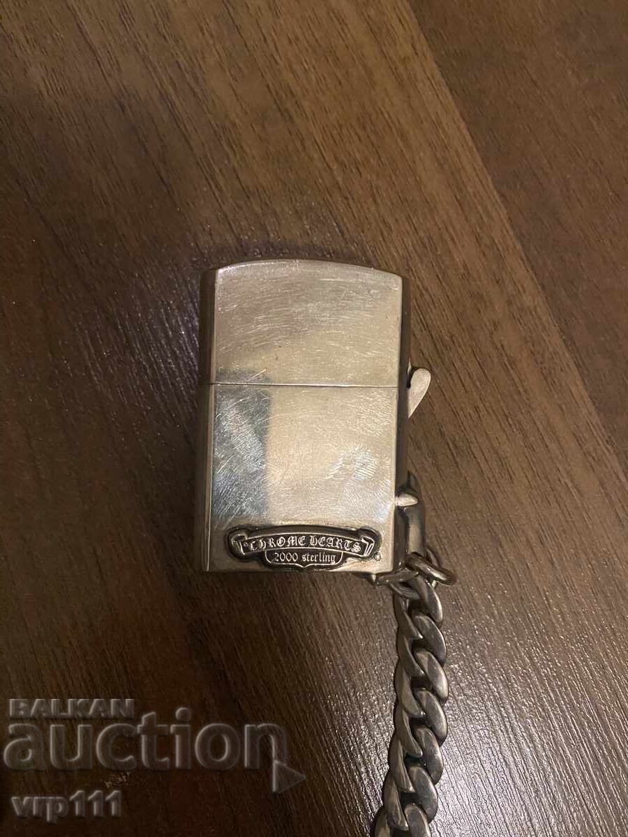 Licitație Brichetă Zippo Chrome Hearts, Argint Sterling 2000