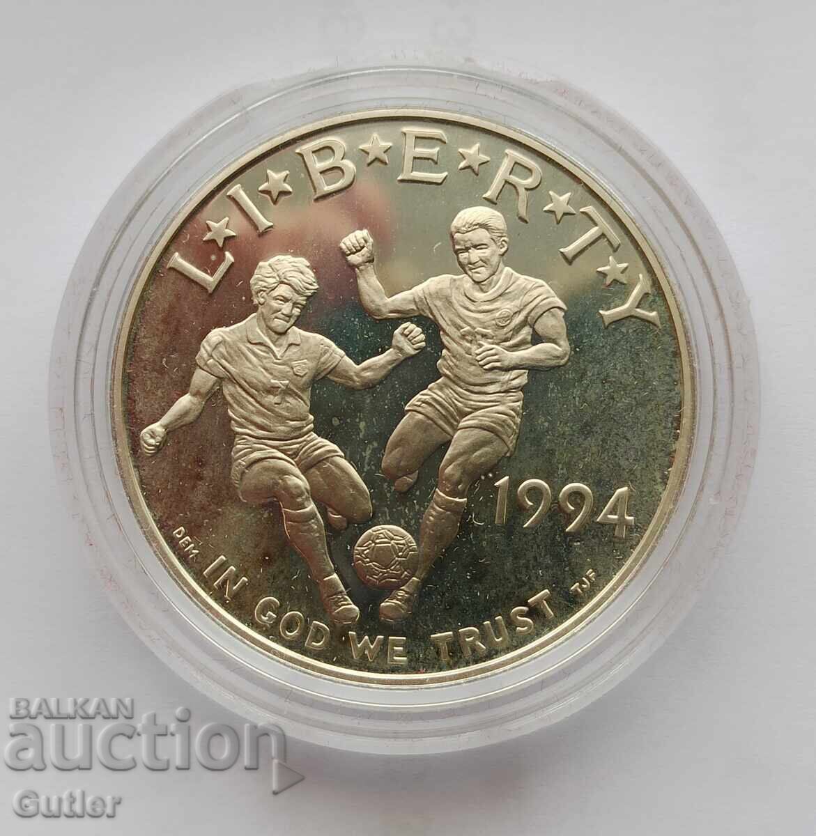 Ασημένιο νόμισμα Παγκόσμιο Κύπελλο Ποδοσφαίρου ΗΠΑ 1994 Ασημένιο νόμισμα Παγκόσμιο Κύπελλο Ποδοσφαίρου ΗΠΑ 1994