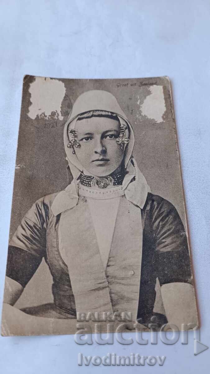 Cartolină poștală Groet uit Zeeland 1927