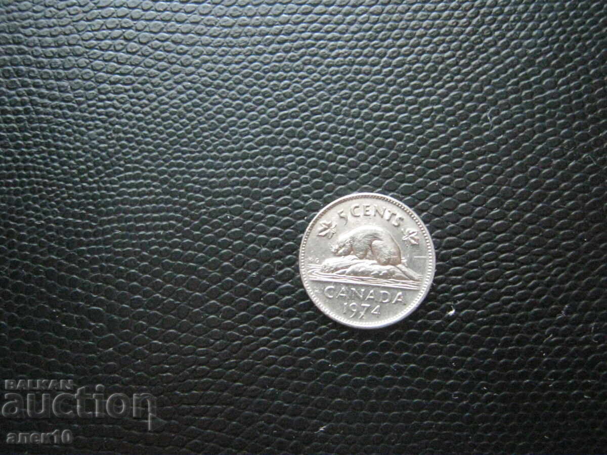 Канада  5  цент   1974