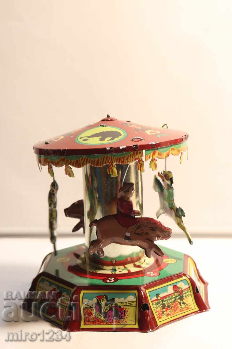 ЛАМАРИНЕНА ТЕНЕКИЕНА  МЕХАНИЧНА  ИГРАЧКА  ВЪРТЕЛЕЖКА - 5
