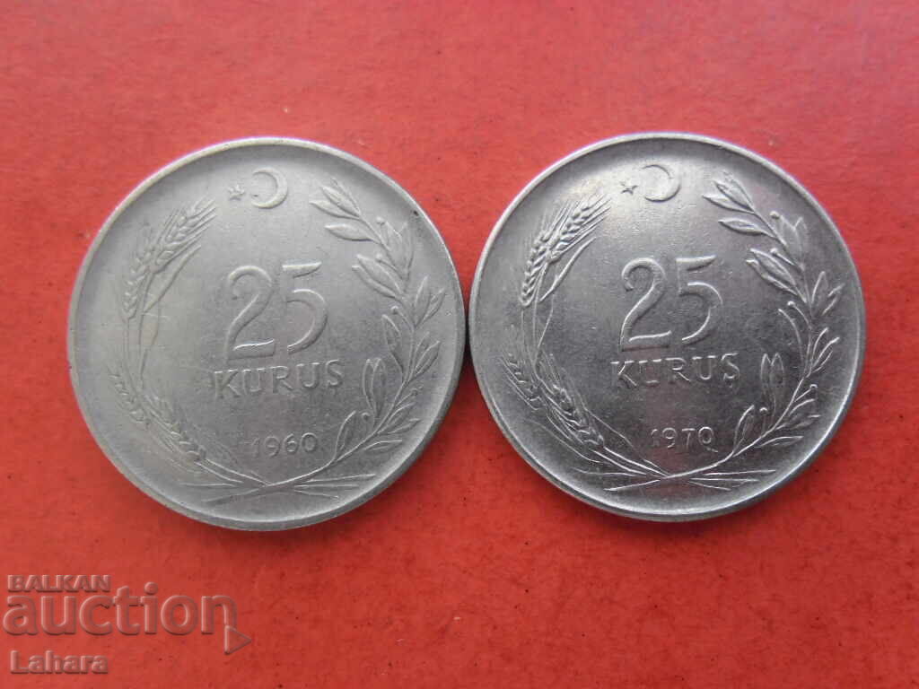 25 kuruş 1960 și 1970 Turcia