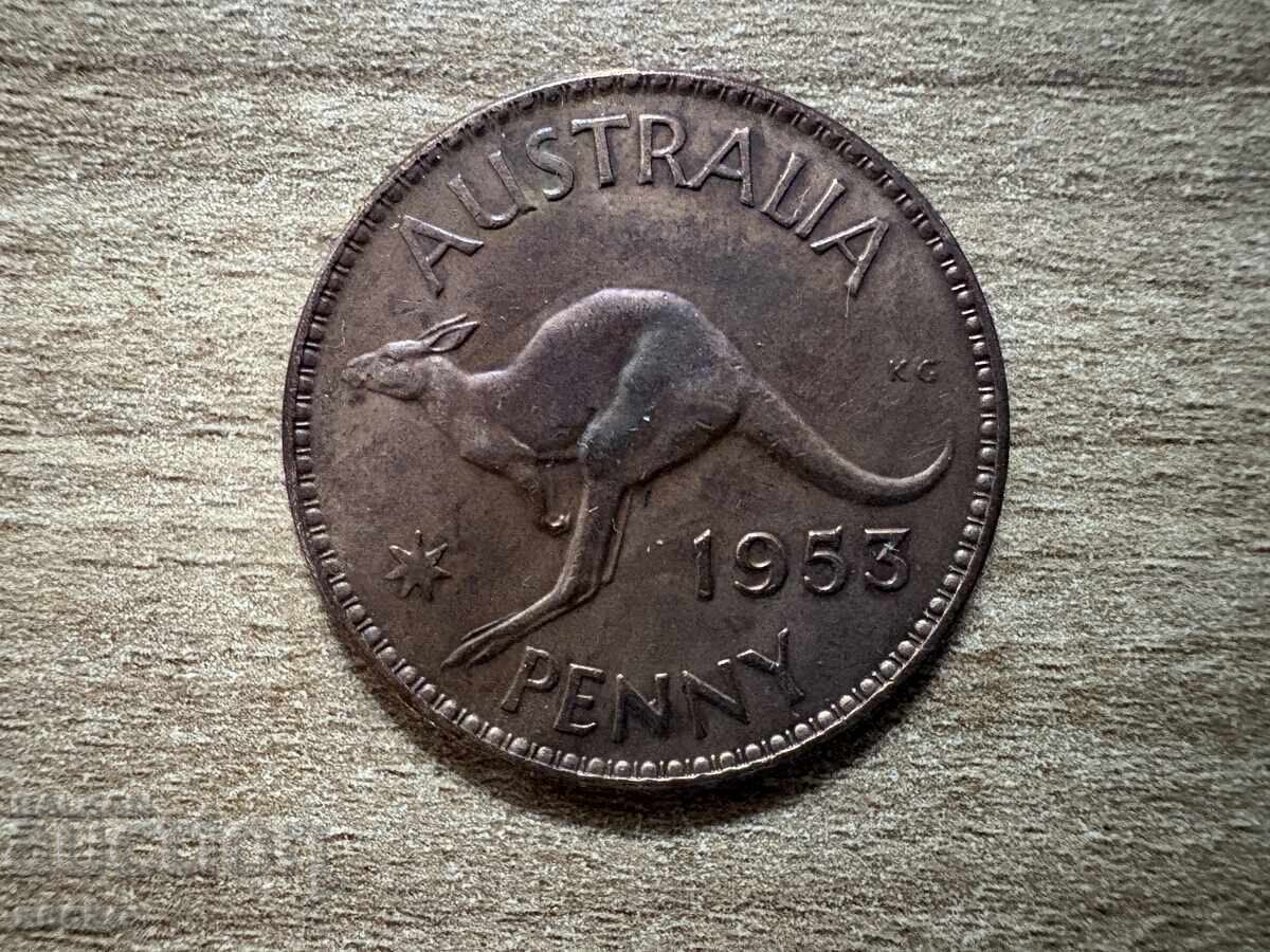 Австралия - 1 пени (1953) - без точка след AUSTRALIA