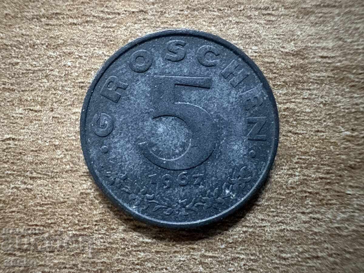 Austria - 5 groși (1967) Austria - 5 groși (1967)