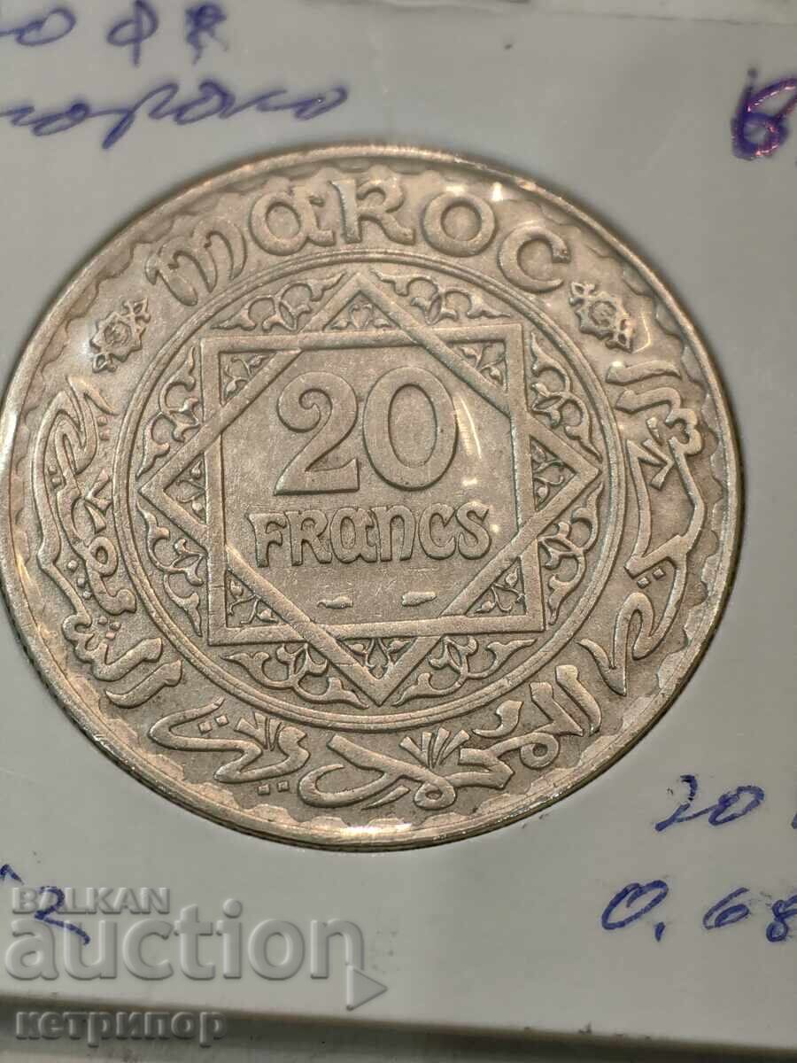 20 φράγκα Μαρόκου 1352 μ.Χ. Ασημένια
