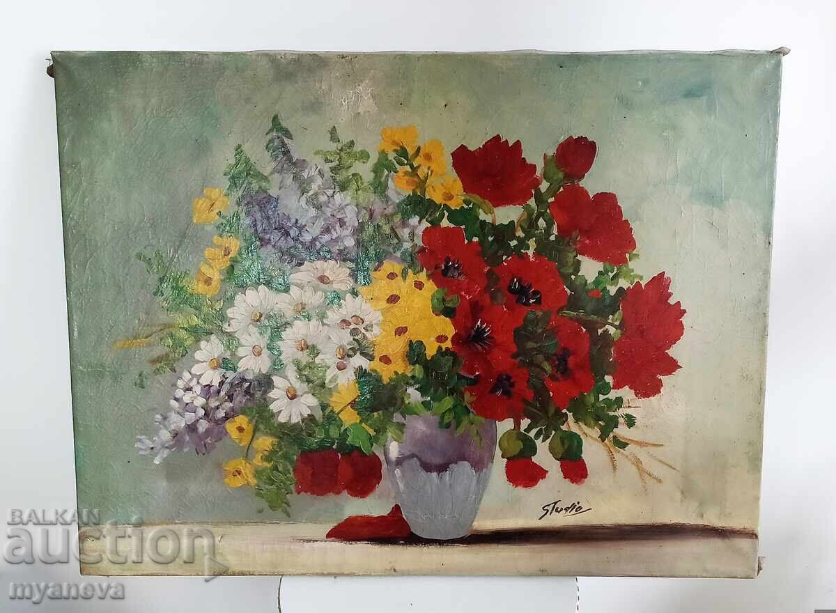 Licitație Tablou vechi "Buchet de primăvară"