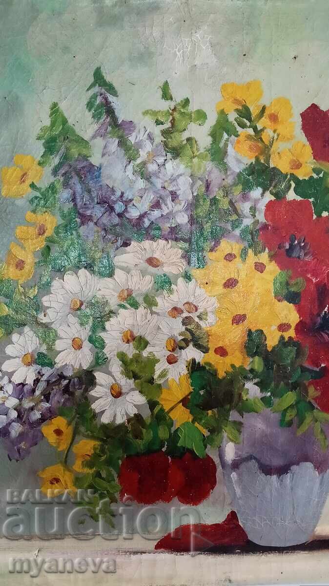 Livrarea Tablou vechi "Buchet de primăvară"