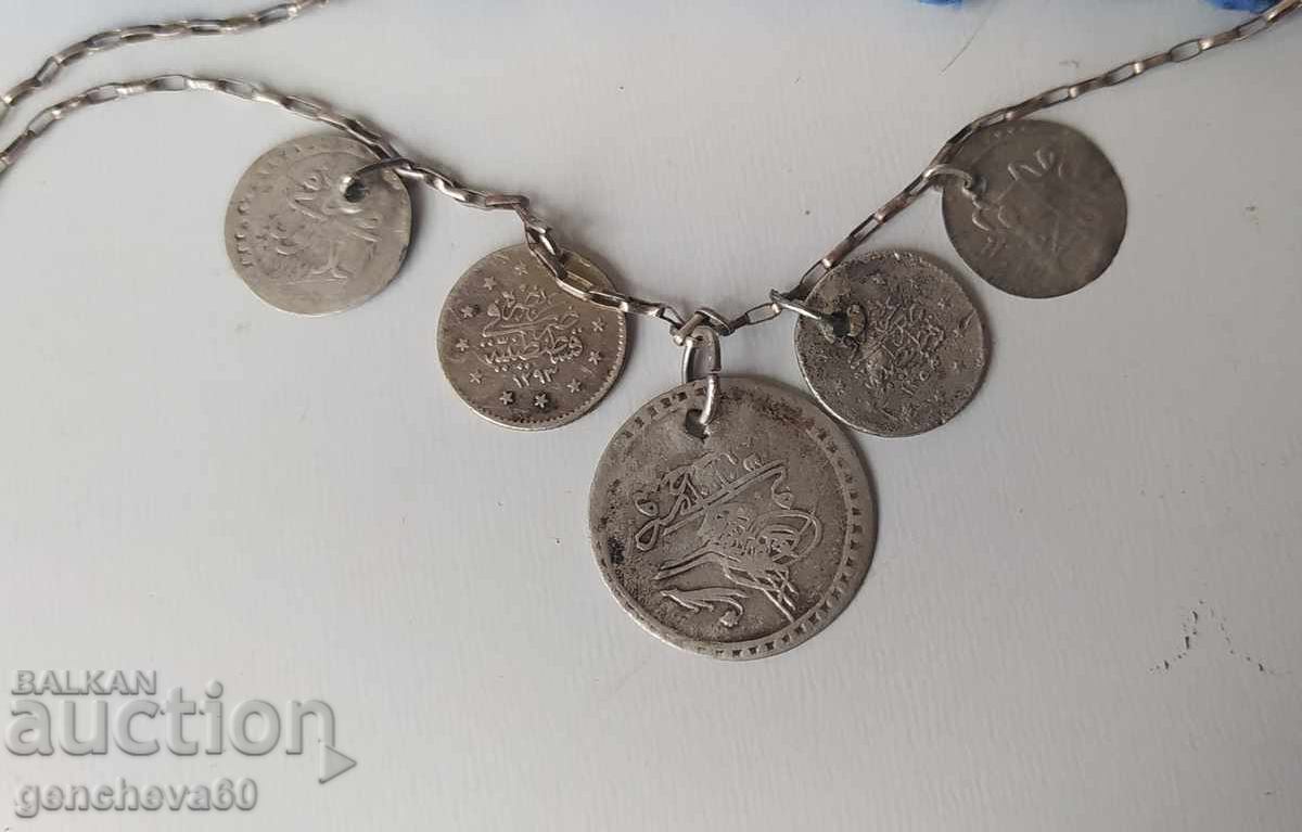 Auction  Revival Period Jewelry with Turkish Coins - Silver