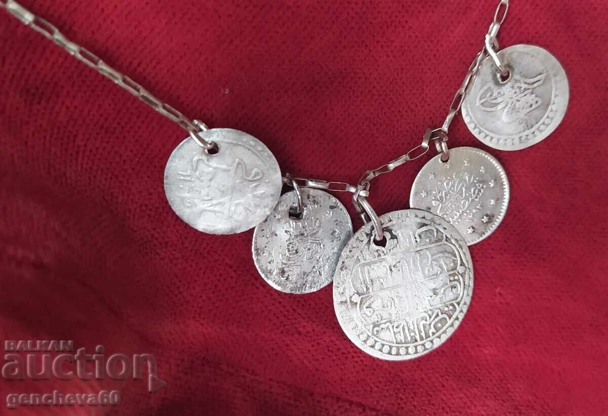 Revival Period Jewelry with Turkish Coins - Silver